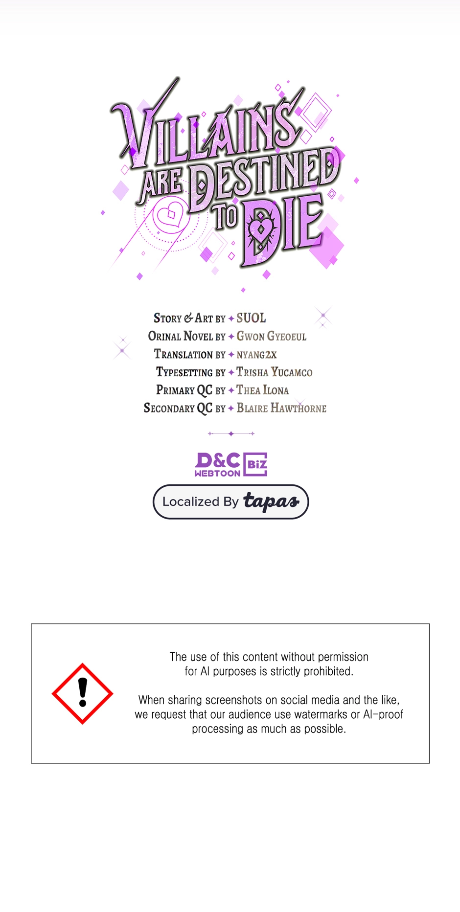 Read Villains Are Destined to Die Manga Online